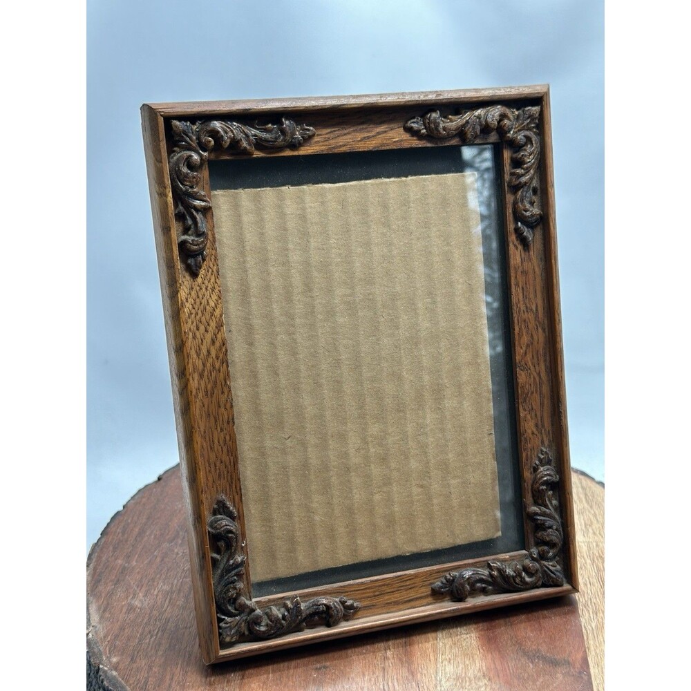 Wood Victorian Applied Designs Free Standing Picture Frame